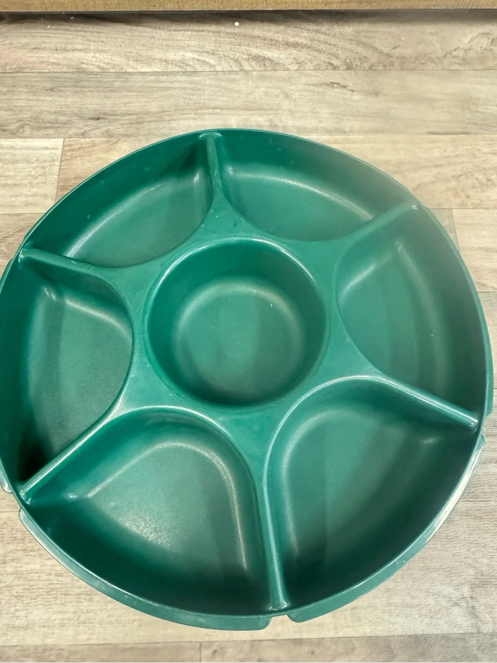 Tupperware‎ 1665 Hunter Green Divided Serving Tray Vintage 7 Section